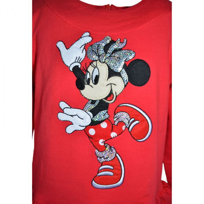 Rochie cu maneca lunga pentru fete Minnie Mouse SNAKE 081123-5, Rosu [5]
