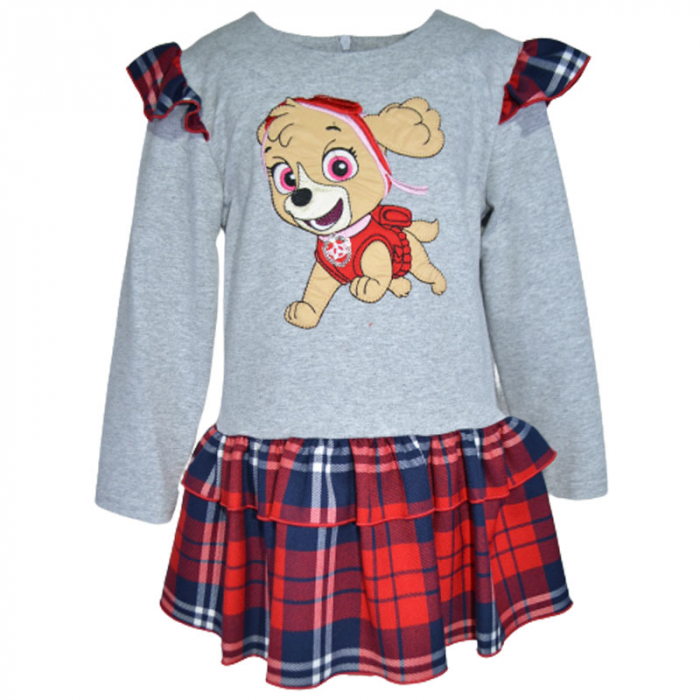Rochie cu maneca lunga pentru fete Paw Patrol Skye SNAKE 081123-7, Gri [1]