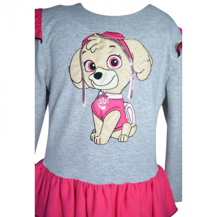 Rochie cu maneca lunga pentru fete Paw Patrol Skye SNAKE 081123-9, Gri [4]