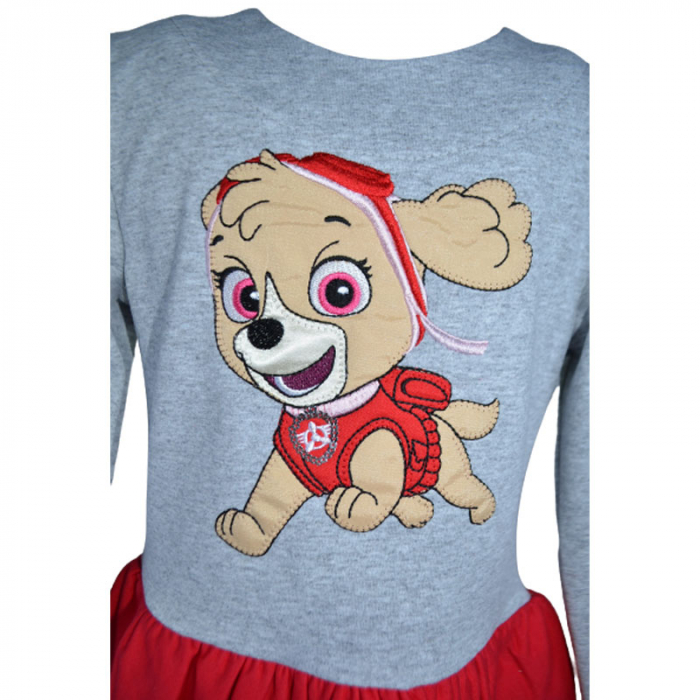 Rochie cu maneca lunga pentru fete Paw Patrol Skye SNAKE 081123-10, Gri [5]