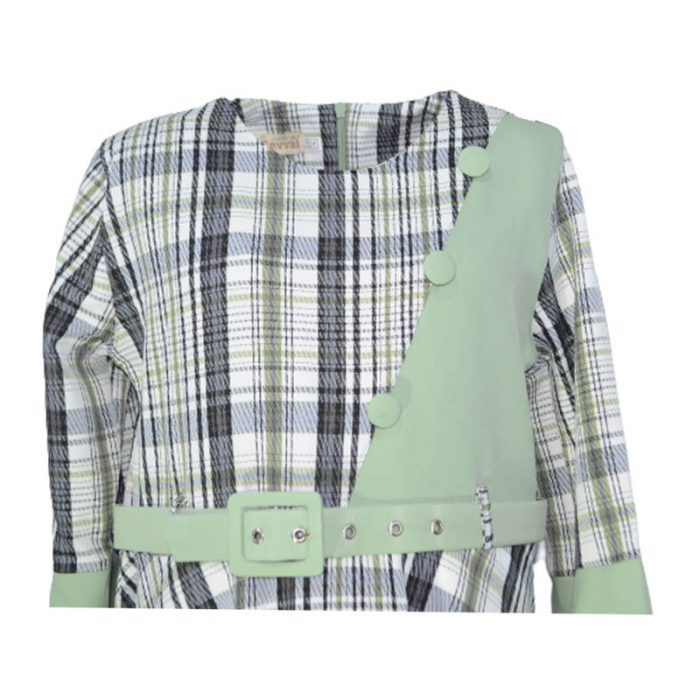 Rochie cu maneca lunga pentru fete Sevval 17323-6, Gri [3]