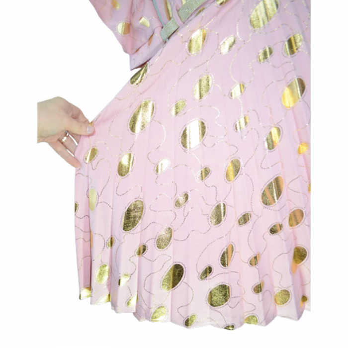 Rochie cu maneca scurta pentru fete Sevval 17323-3, Roz [5]