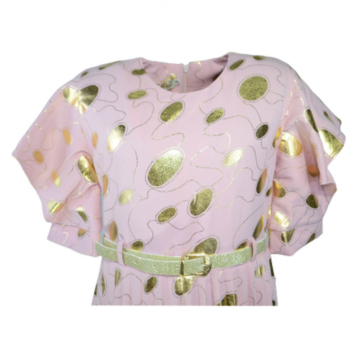Rochie cu maneca scurta pentru fete Sevval 17323-3, Roz [3]