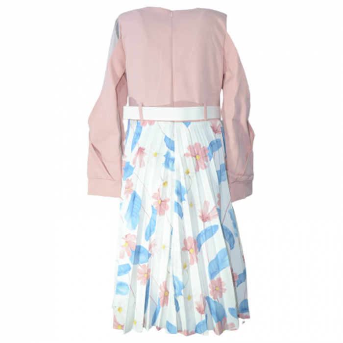 Rochie cu maneca lunga pentru fete Sevval 17323-8, Roz [2]