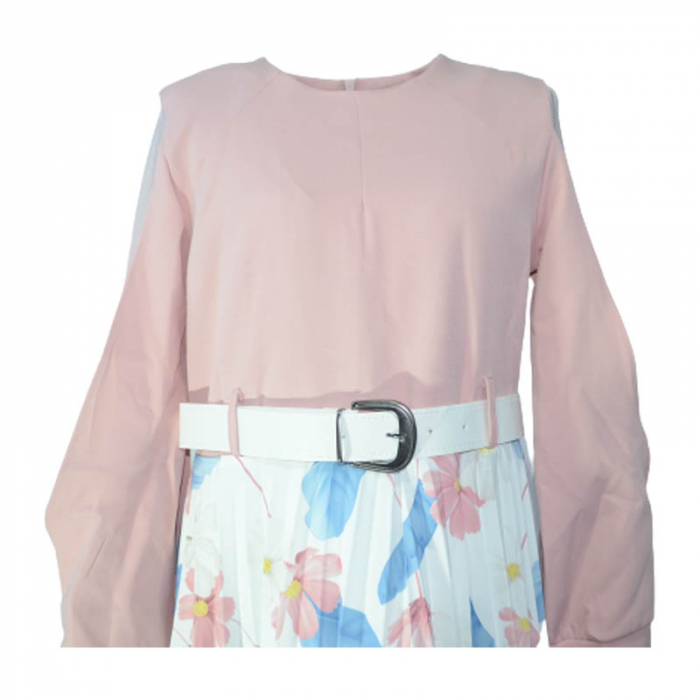 Rochie cu maneca lunga pentru fete Sevval 17323-8, Roz [4]