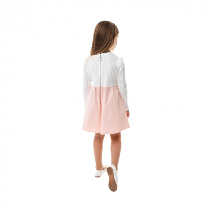 Rochie cu mânecă lungă pentru fete, Suzie DR097, Coral [2]