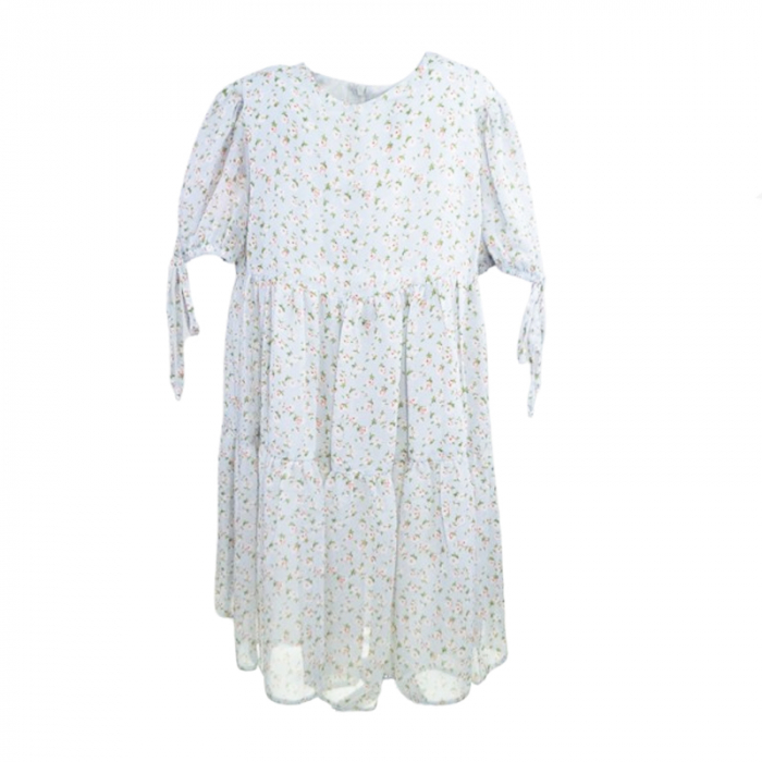 Rochie cu maneca scurta pentru fete Mini Junior DR007MJ, Verde [1]