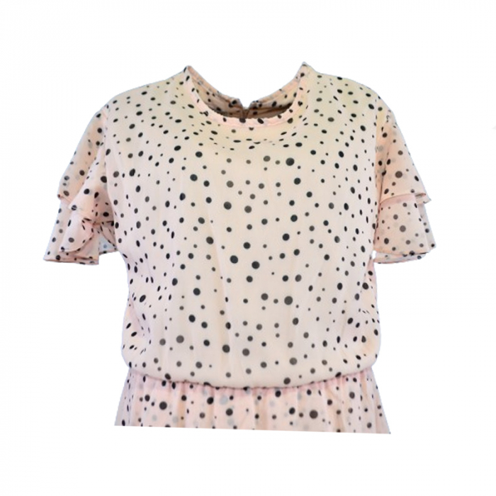 Rochie cu maneca scurta pentru fete Mini Junior RCH-MJ2, Roz [2]