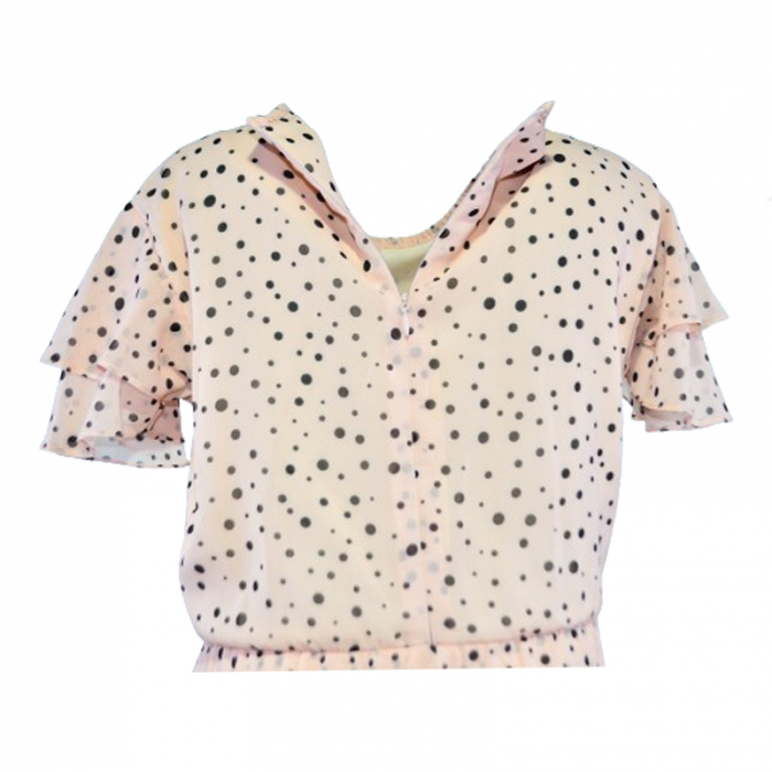 Rochie cu maneca scurta pentru fete Mini Junior RCH-MJ2, Roz [5]