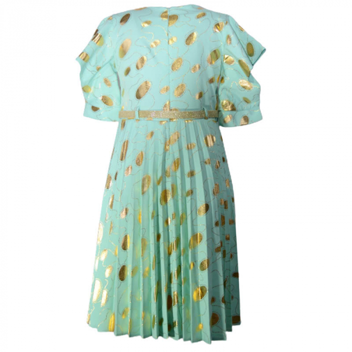 Rochie cu maneca scurta pentru fete Sevval 17323-5, Verde [2]