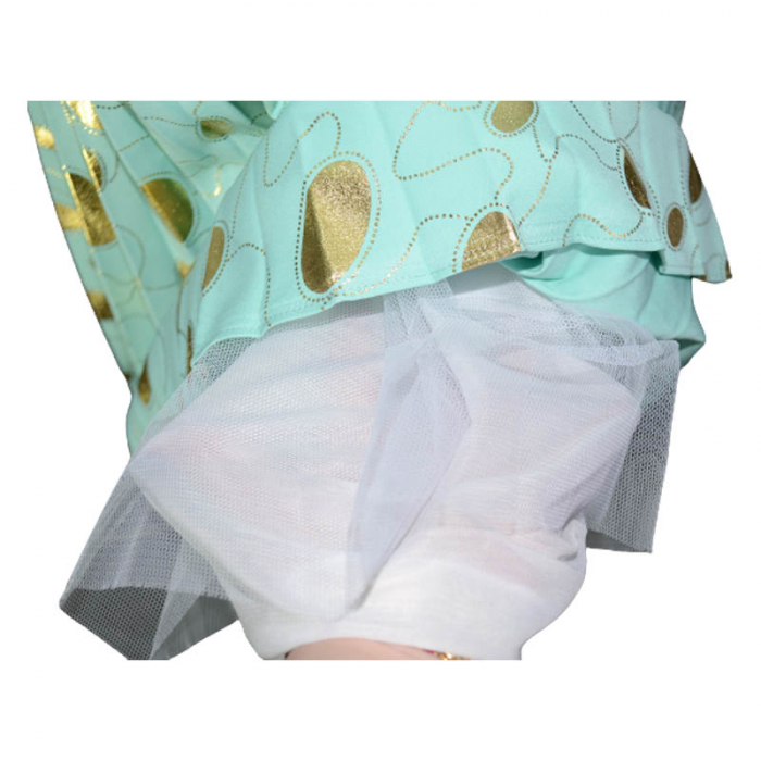 Rochie cu maneca scurta pentru fete Sevval 17323-5, Verde [4]