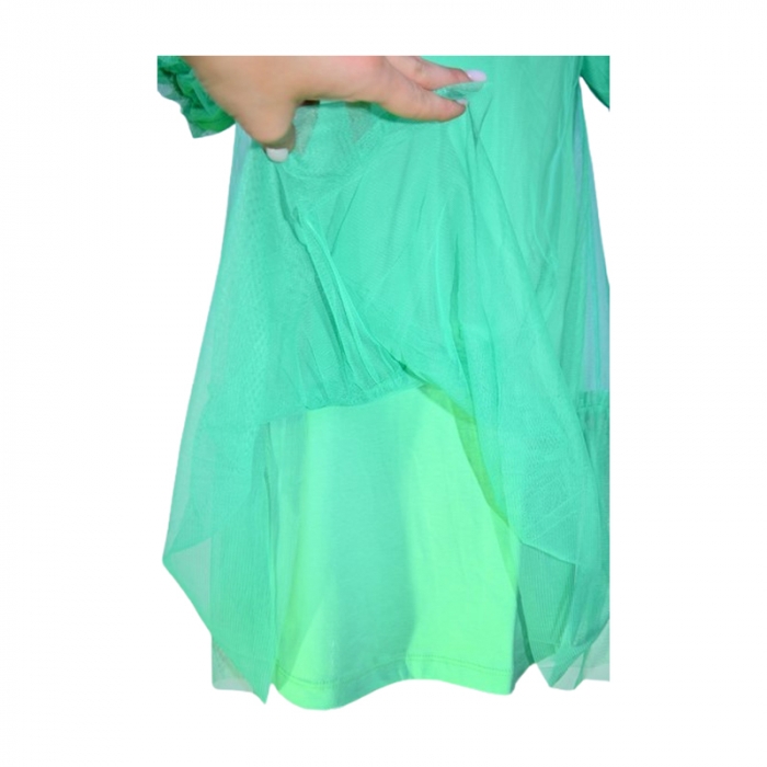 Rochie din bumbac pentru fete Atut 0239, Verde [3]
