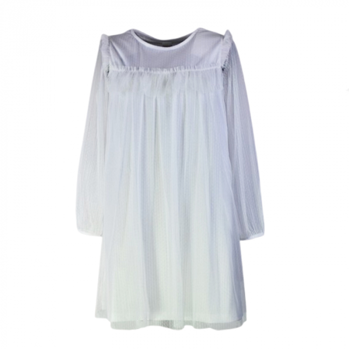 Rochie din bumbac pentru fete Atut 0583-A, Alb [1]