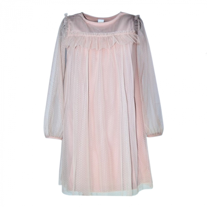 Rochie din bumbac pentru fete Atut 0583, Roz [1]