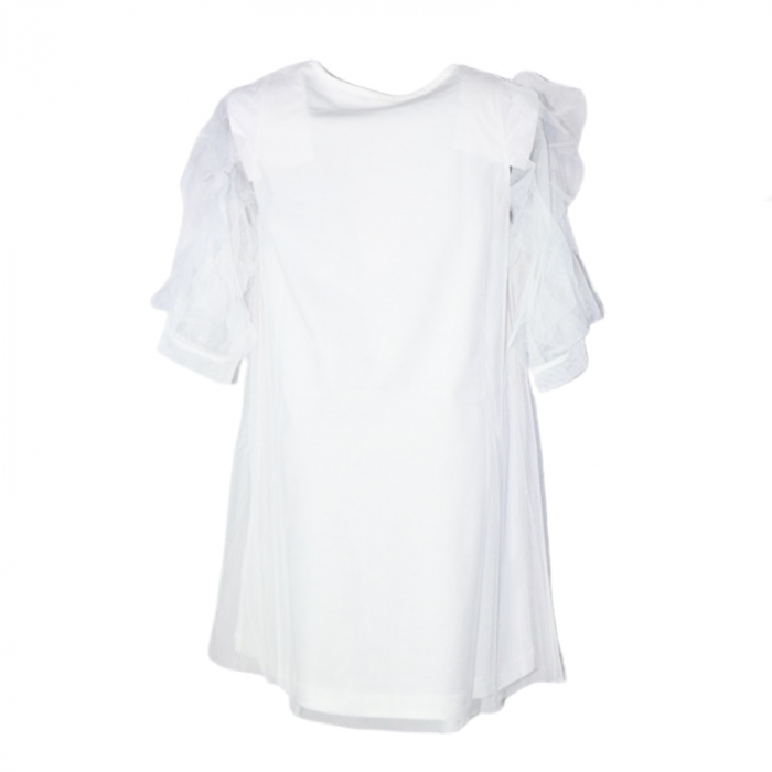 Rochie din bumbac pentru fete Atut 0891, Alb [3]
