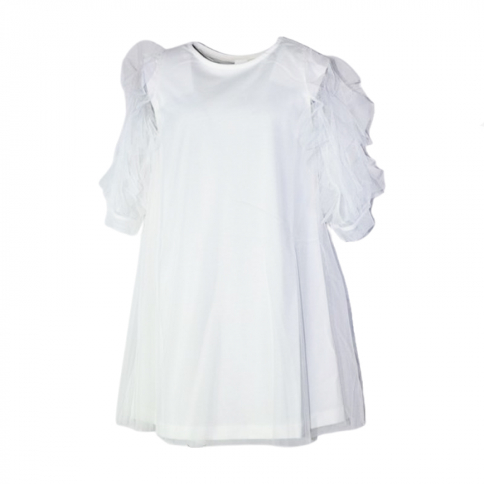 Rochie din bumbac pentru fete Atut 0891, Alb [1]