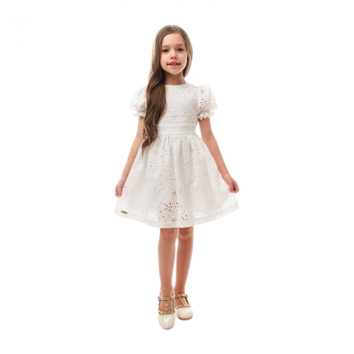 Rochie elegantă pentru fete, Mini Junior DR158-Y4F13, Alb [1]
