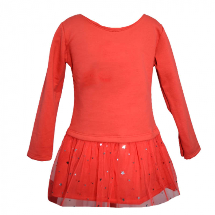 Rochie eleganta captusita de Craciun pentru fete Moda 2052-RO, Rosu [2]