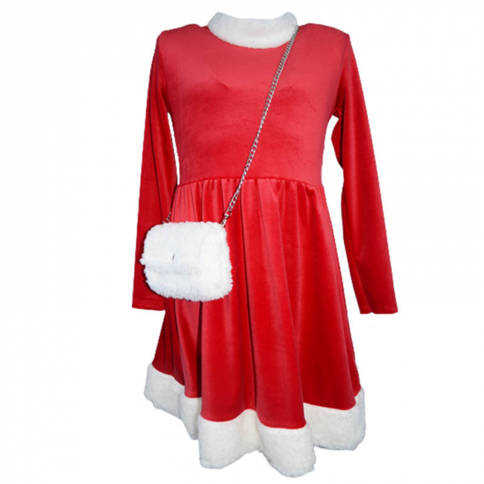 Set rochie eleganta si geanta pentru fete New Collection 5504, Rosu [1]