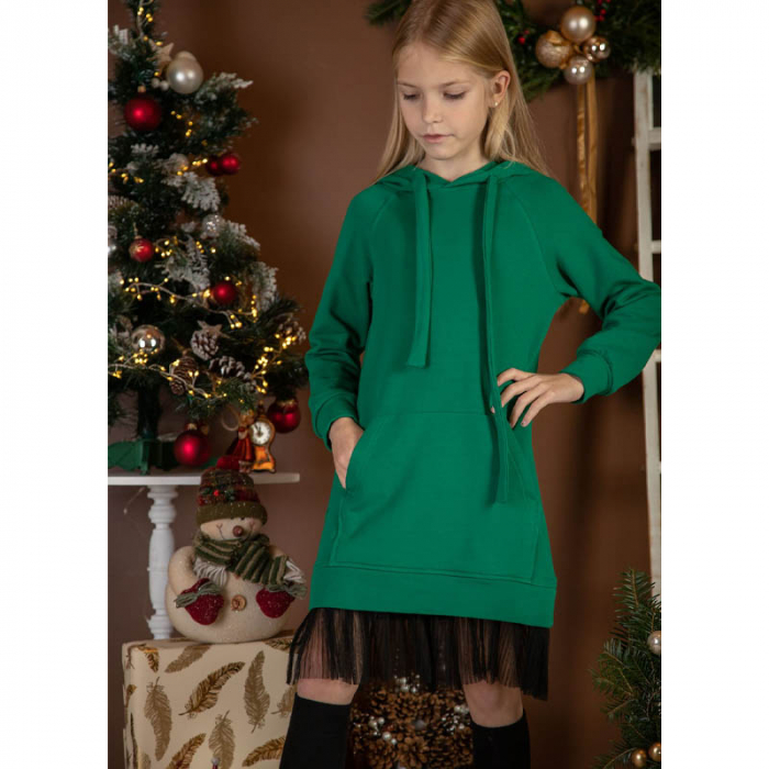 Rochie eleganta captusita pentru fete Viwa P-272-V, Verde [4]