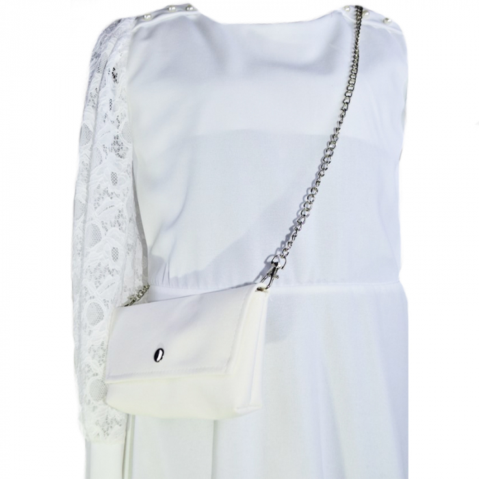Rochie eleganta cu geanta pentru fete Mini Junior RCH-ELMJ3, Alb [2]