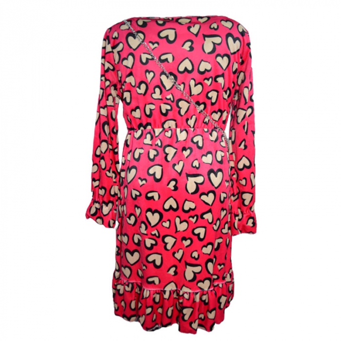 Set rochie eleganta si geanta pentru fete Moda ART2258, Fucsia [2]