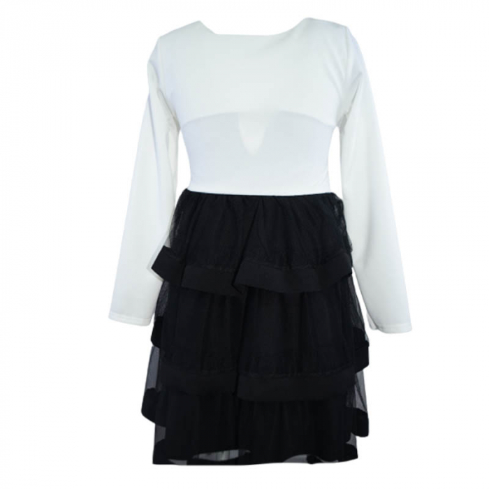 Rochie eleganta cu lantisor pentru fete JDJ N399-A, Alb [2]
