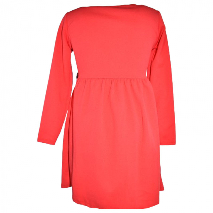 Rochie eleganta cu maneca lunga pentru fete Lucky Girl 8377T, Rosu [2]