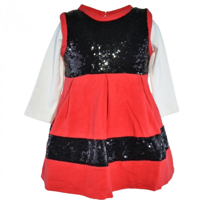 Set 4 piese rochie eleganta pentru fete New Collection RC091223, Rosu [3]