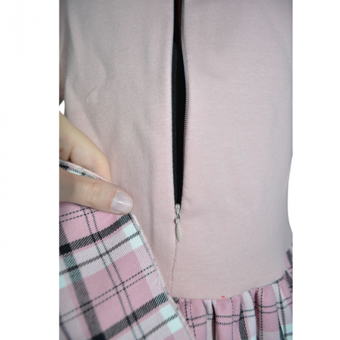 Rochie eleganta cu maneca lunga pentru fete SNAKE 081123-12, Roz [4]