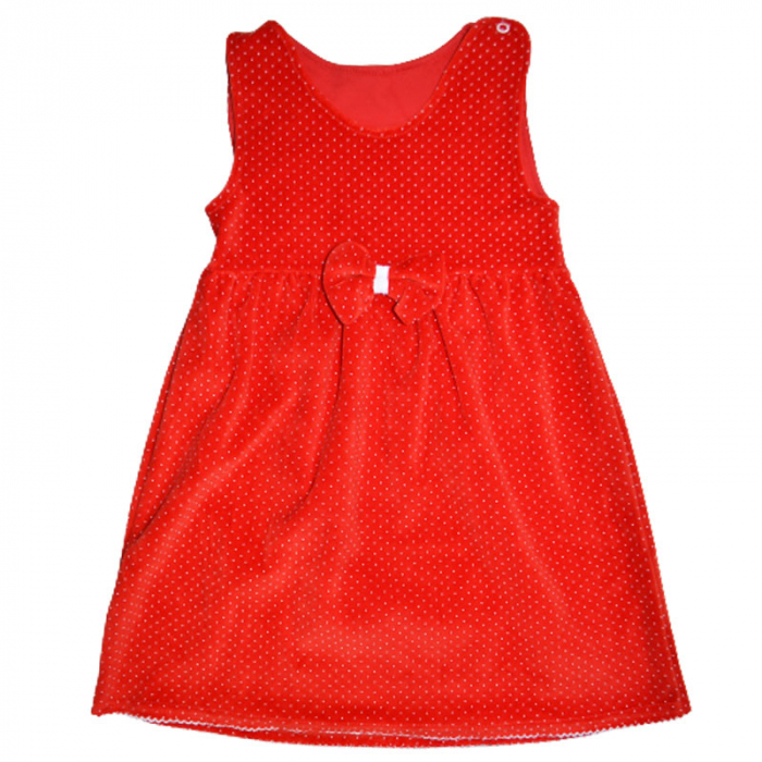 Set rochie si bluza cu maneca lunga pentru fete SNAKE 081123-16, Rosu [3]