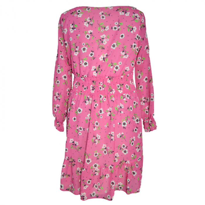 Rochie eleganta cu maneca lunga si lant pentru fete Lucky Girl 270323-29, Fucsia [2]