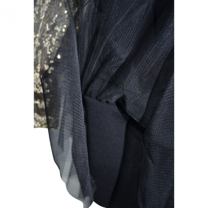 Rochie eleganta cu maneca lunga si paiete pentru fete New Collection 8881-N, Negru [4]