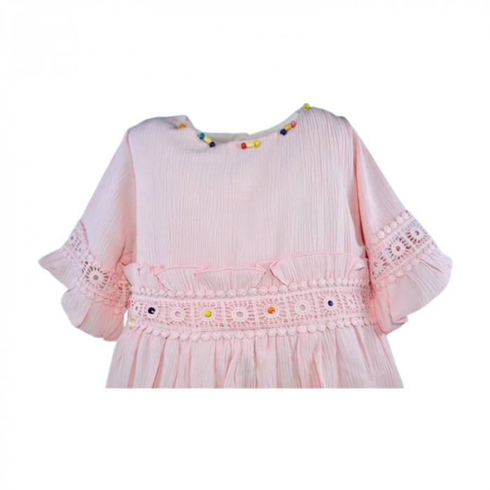 Rochie eleganta cu maneca scurta pentru fete, Blueberry's 5804R-2, Roz [2]