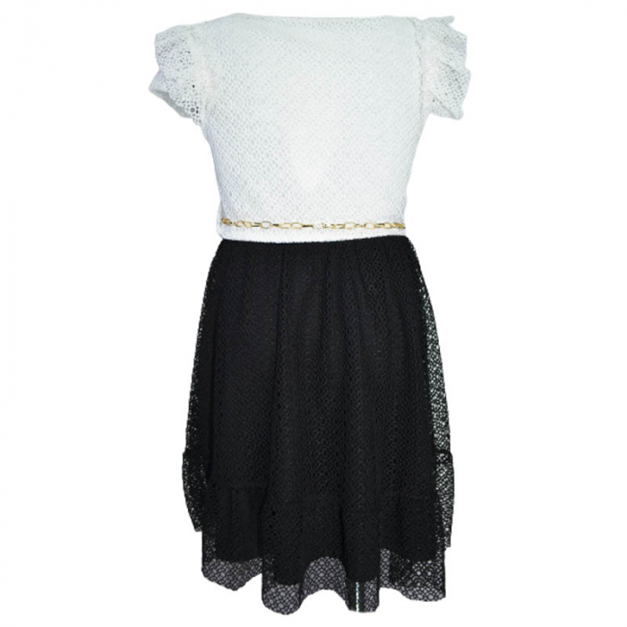 Rochie eleganta cu maneca scurta pentru fete JDJ 270323-36, Negru [2]