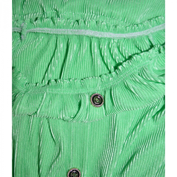 Set 2 piese rochie eleganta cu maneca scurta si geanta pentru fete New Collection 270323-6, Verde [4]