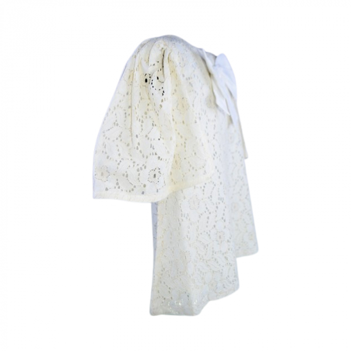 Rochie eleganta cu maneca scurta pentru fete, Mini Junior 11211C-2, Crem [4]
