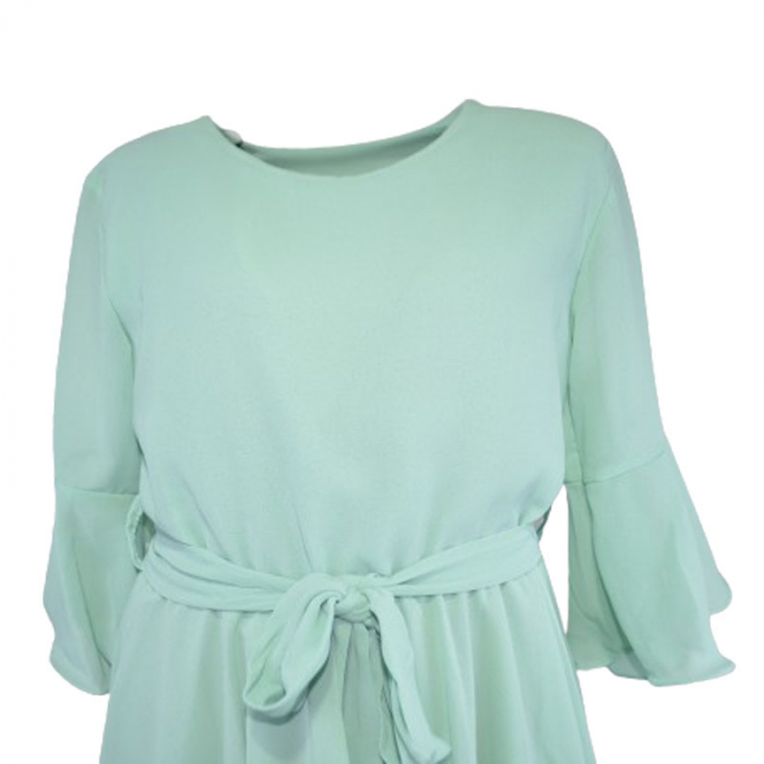 Rochie eleganta cu maneca scurta pentru fete Mini Junior R290524-6, Turcoaz [4]