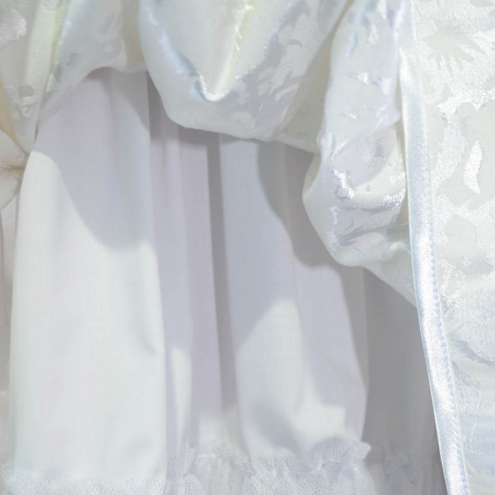 Rochie eleganta cu maneca scurta pentru fete Mini Junior RE71231, Alb [4]