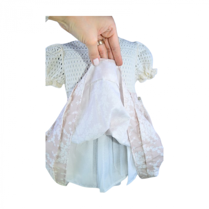 Rochie eleganta cu maneca scurta pentru fete, Mini Junior W1210R, Roz [6]