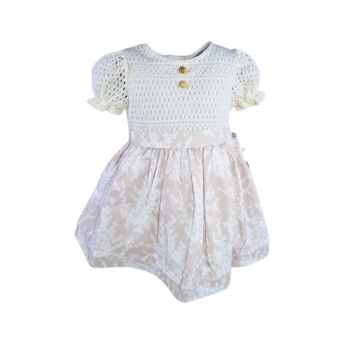 Rochie eleganta cu maneca scurta pentru fete, Mini Junior W1210R, Roz [1]