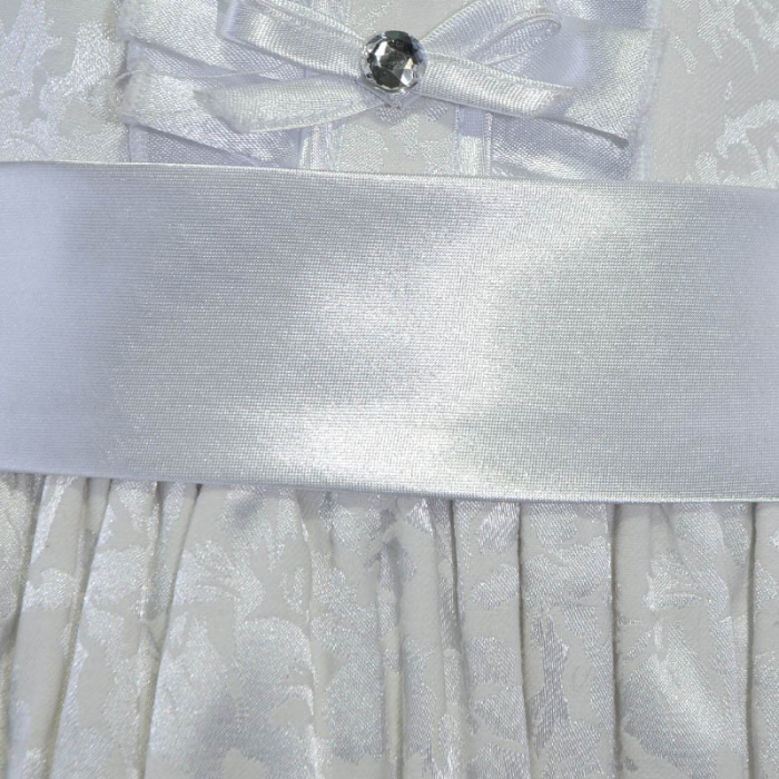 Rochie eleganta cu maneca scurta pentru fete Mini Junior RE71231, Alb [3]
