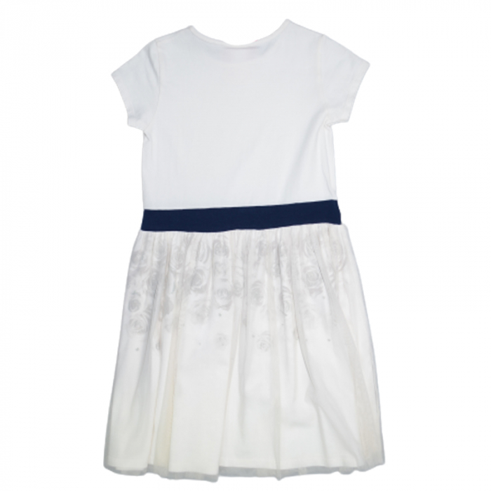 Rochie eleganta cu maneca scurta pentru fete Atut 6691-A, Alb [2]