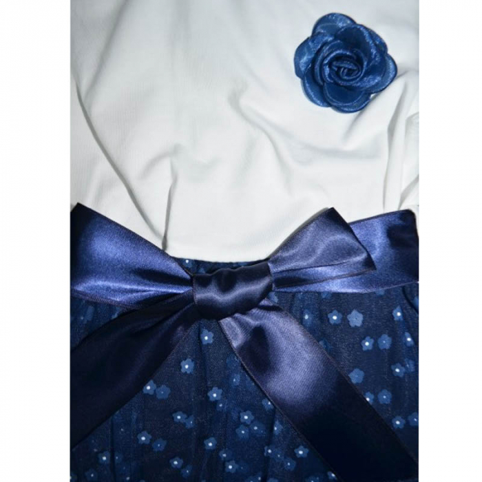 Rochie eleganta cu maneca scurta pentru fete DR MODA 270323-5, Bleumarin [4]