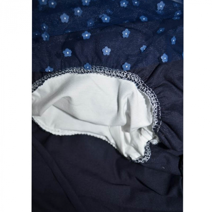 Rochie eleganta cu maneca scurta pentru fete DR MODA 270323-5, Bleumarin [3]