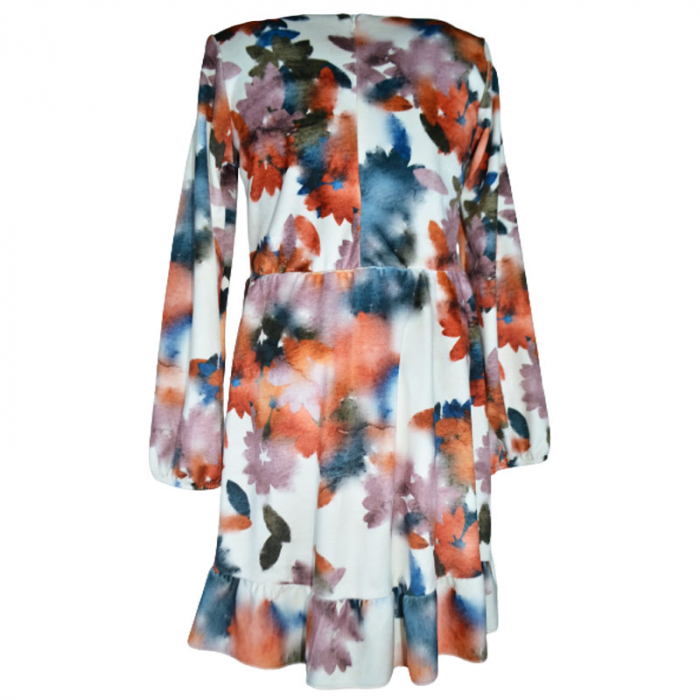 Rochie eleganta din catifea cu Rochie eleganta din catifea cu maneca lunga pentru fete Catherine 071123-6, Multicolorlunga pentru fete Catherine 071123-5, Multicolor [2]
