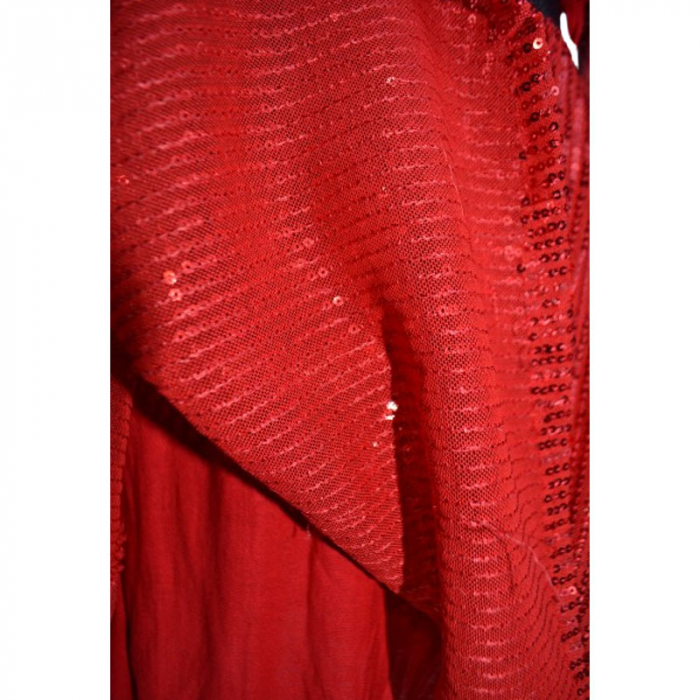 Rochie eleganta cu maneca lunga si paiete pentru fete New Collection 9292, Rosu [4]