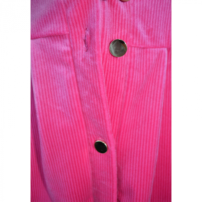 Rochie eleganta din catifea cu maneca lunga pentru fete Tylkomet 071123-2, Fucsia [4]
