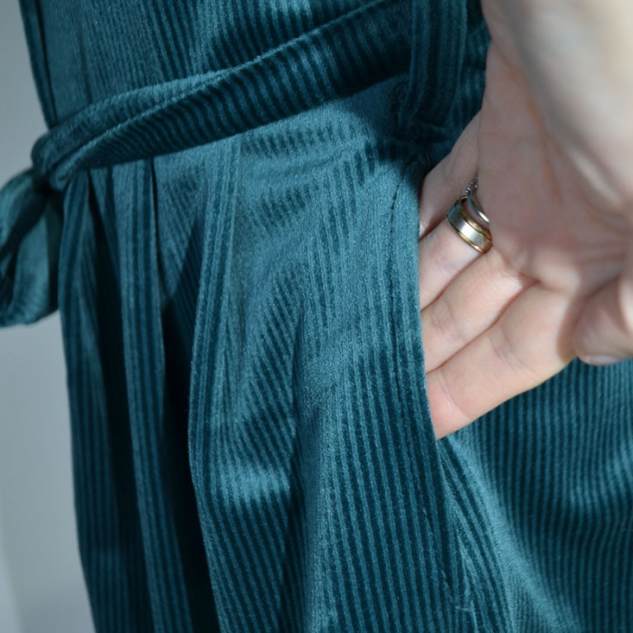Rochie eleganta din catifea cu maneca lunga pentru fete Tylkomet 071123-1, Verde [5]