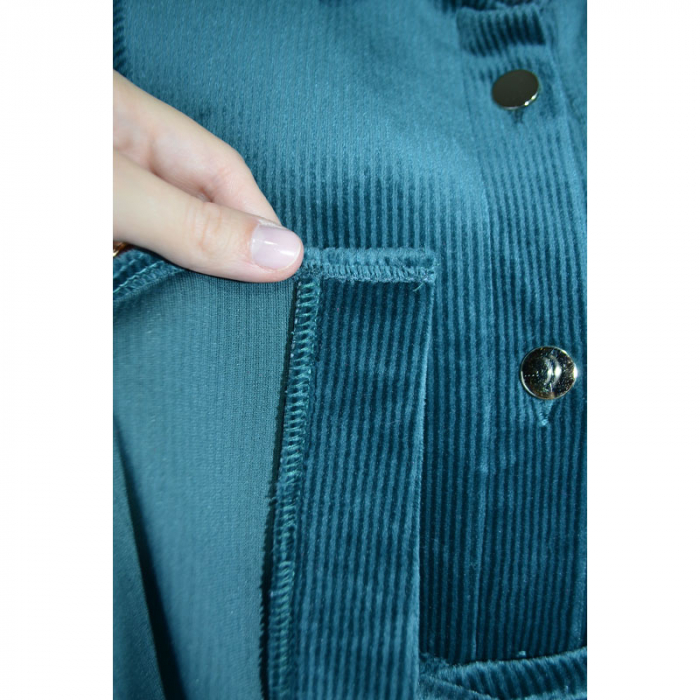 Rochie eleganta din catifea cu maneca lunga pentru fete Tylkomet 071123-1, Verde [3]